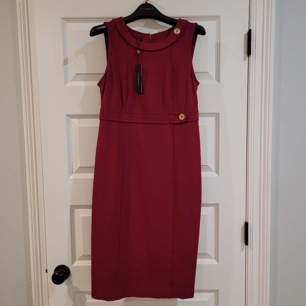 Talbots Red Fitted Dress - NWT